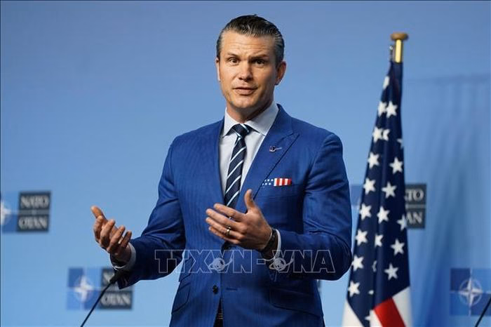 Bộ trưởng Chiến tranh Mỹ Pete Hegseth. Ảnh: THX/TTXVN