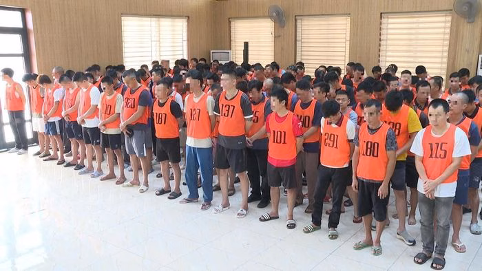 Triệt phá thành công "trường gà quốc tế Viêng Xay", khởi tố gần 200 bị can. Ảnh: Bộ Công an.