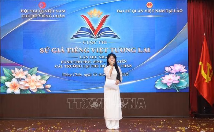 Những sân chơi văn hóa giúp nuôi dưỡng niềm đam mê ngôn ngữ cho thế hệ trẻ. Ảnh: Xuân Tú/PV TTXVN tại Lào