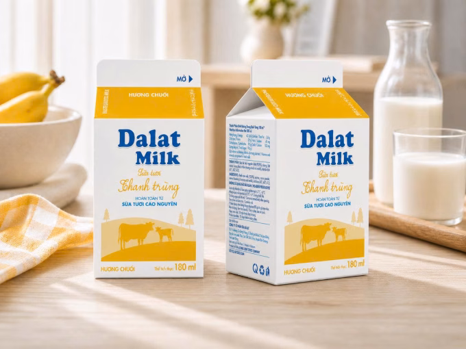 Sản phẩm mới là sự giao thoa giữa chất lượng sữa cao nguyên và hương vị chuối tự nhiên, gần gũi. Ảnh: Dalatmilk